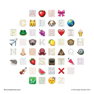 Image of Emoji Alphabet Project print