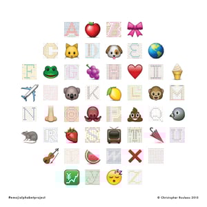 Image of Emoji Alphabet Project print