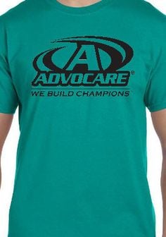 Image of Advocare Logo Teal Tshirt with Black Logo PC61