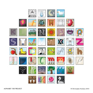 Image of Alphabet 100 print