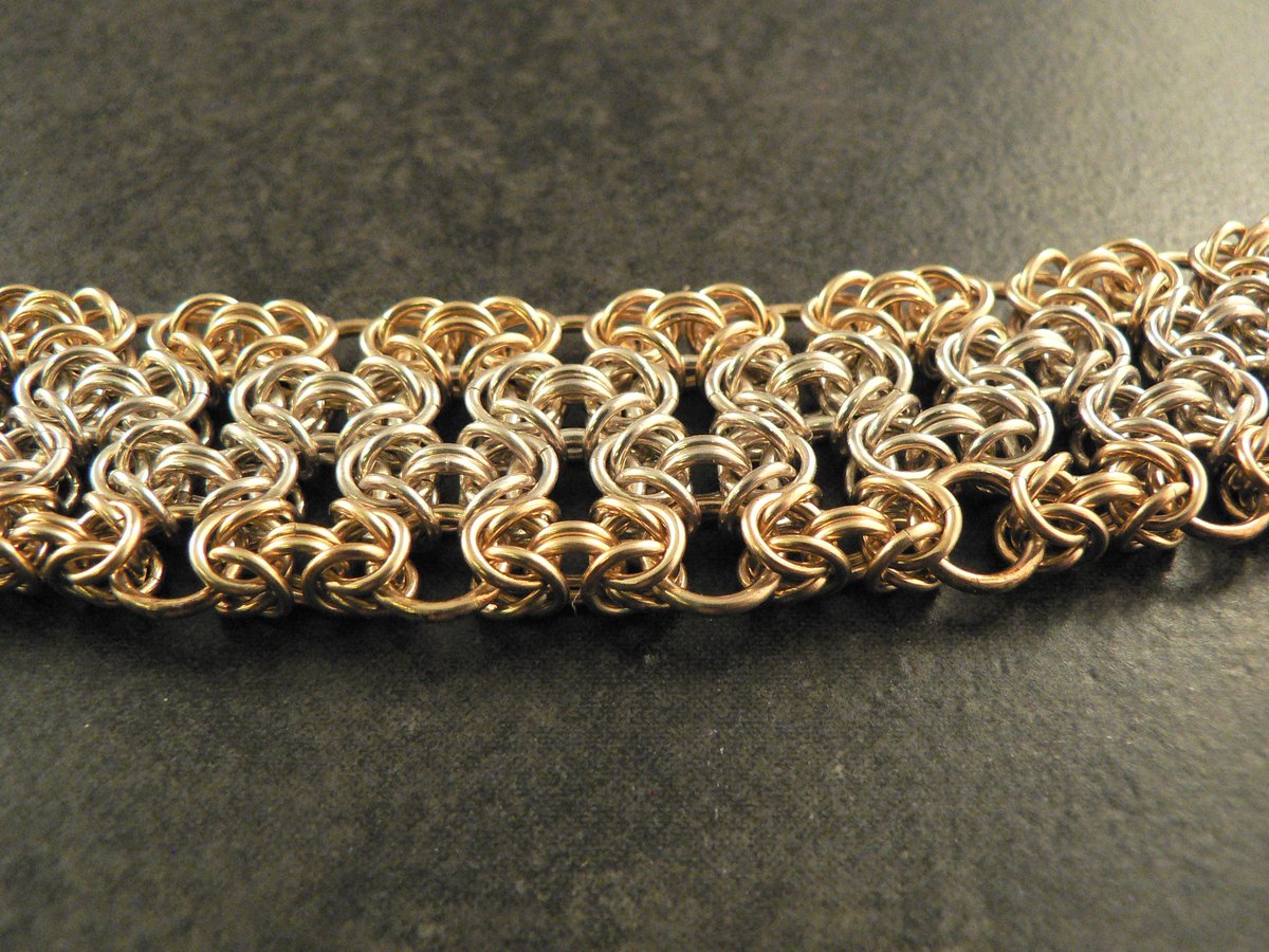 Image of Silver and Goldfill Woven Bracelet