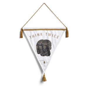 Image of Think Twice Mini Flag