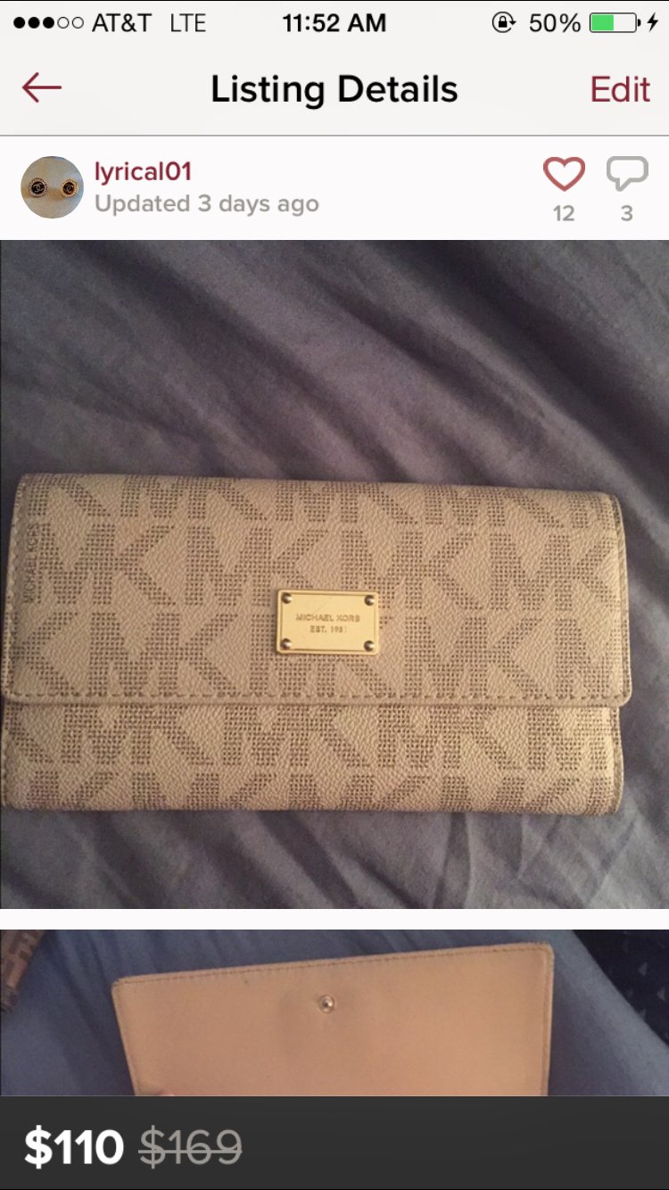 Michael kors checkbook sales holder