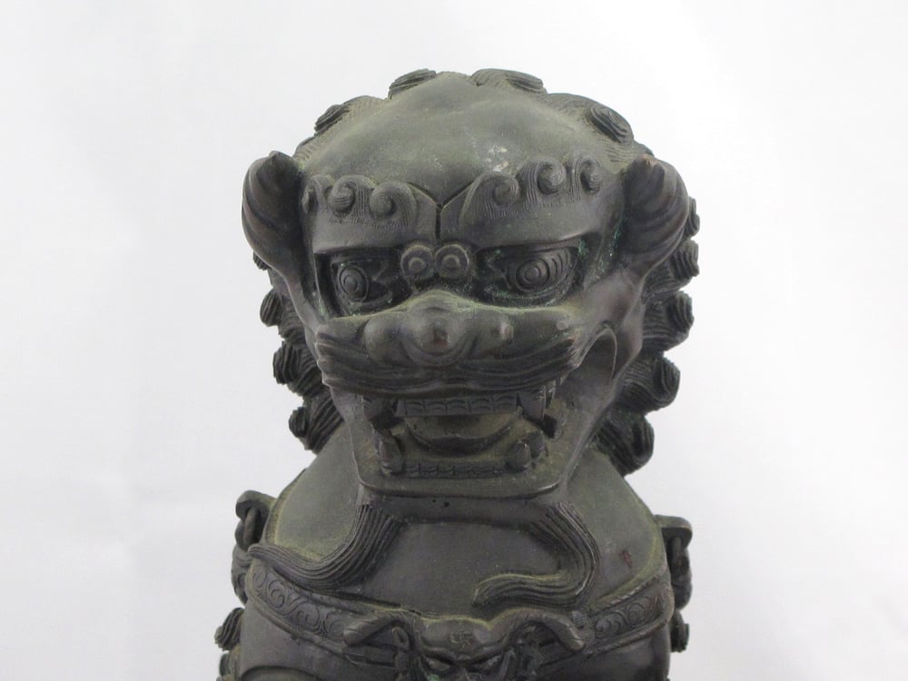 bronze foo dog statues
