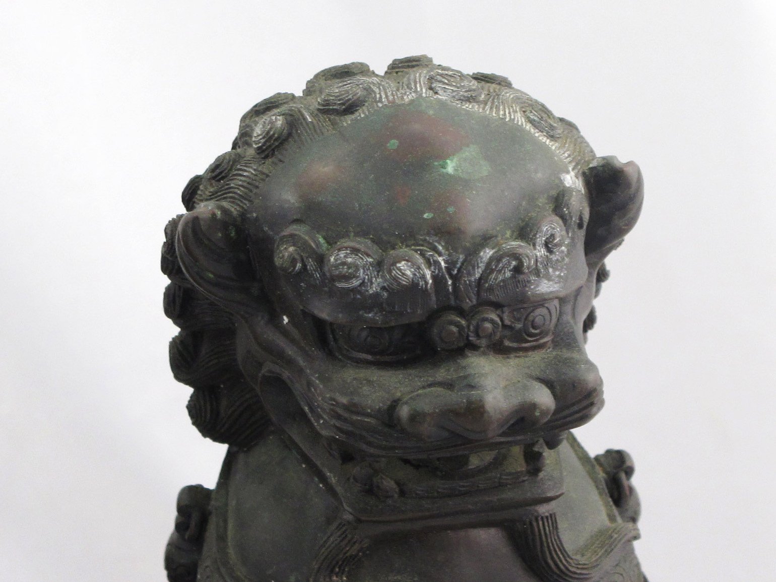 PAIR OF VINTAGE CHINESE BRONZE FOO DOG STATUES | Baum Galleries