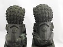 Image of PAIR OF VINTAGE CHINESE BRONZE FOO DOG STATUES