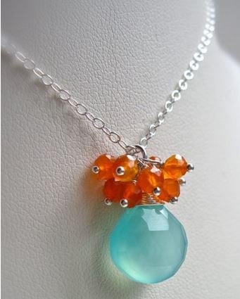 Image of Turquoise & Tangerine Necklace