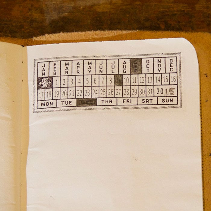 Image of Notebook Journaling Date Stamp