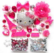 Image of DIY 3D Blinged out Hello Kitty Kawaii Cabochons Deco Kit / Set Z260 -- lovekitty