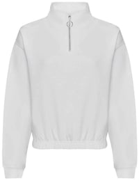 Image 4 of 3/4 zipped cropped sweatshirt add on