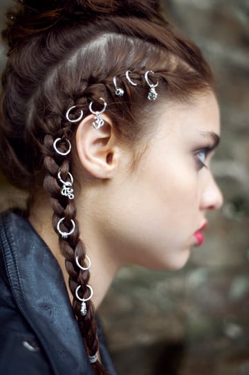 Image of Dhyana Silver Hair Rings