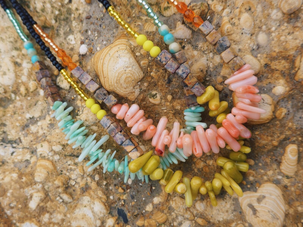 Image of Coral 'Sassanian' Necklaces