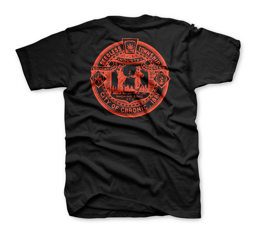 Image of The City Of Chronic Tee in Black 