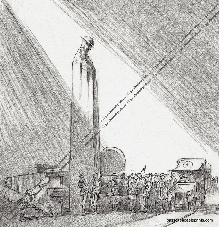 Ghosts of the C.E.F at the brooding soldier