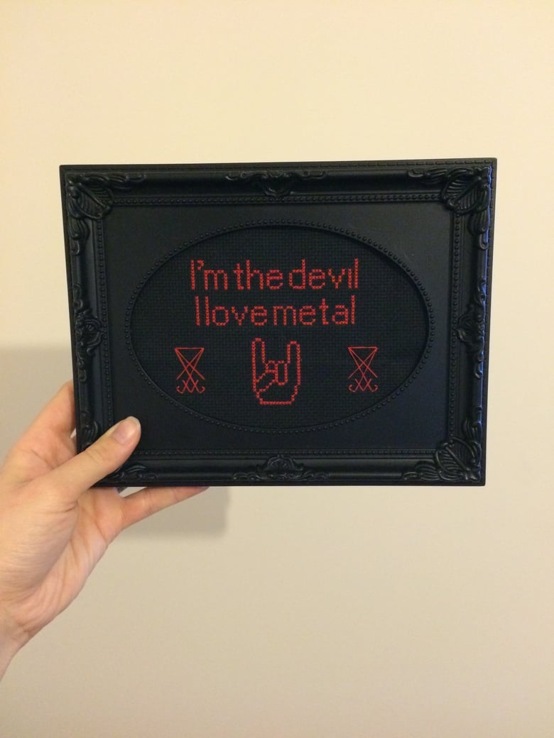 Image of Tenacious D cross stitch