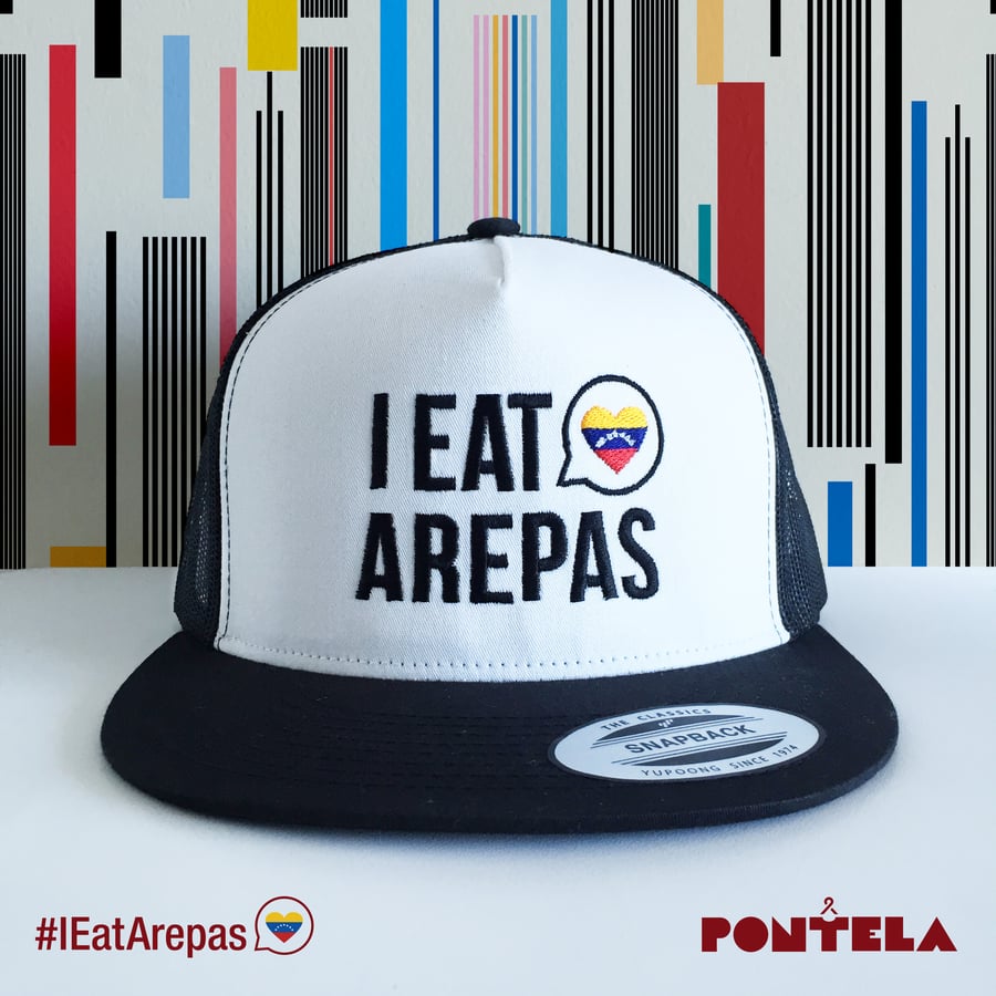 Image of I Eat Arepas Black/White Panel