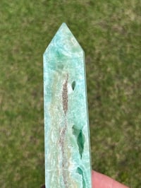 Image 4 of Large Blue Aragonite Obelisk #3072