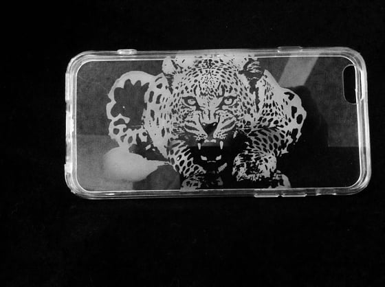 Image of iPhone 6 Leopard Case - Hand Etched