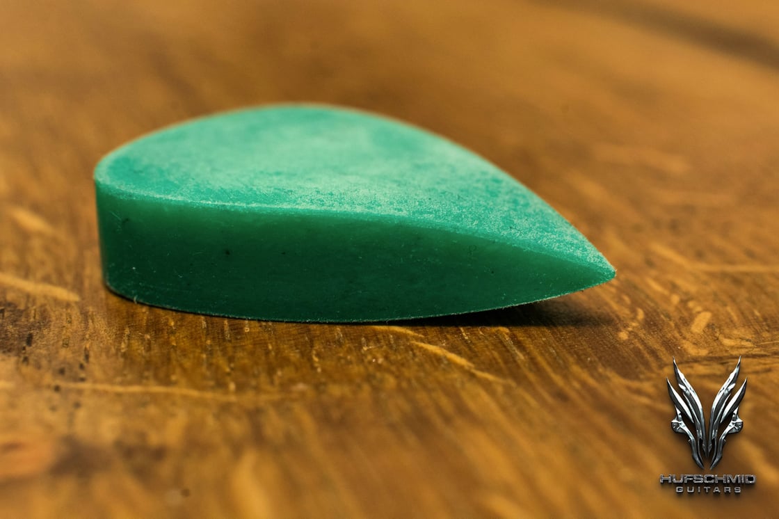 Image of The original 'GREEN UHMWPE' plectrums