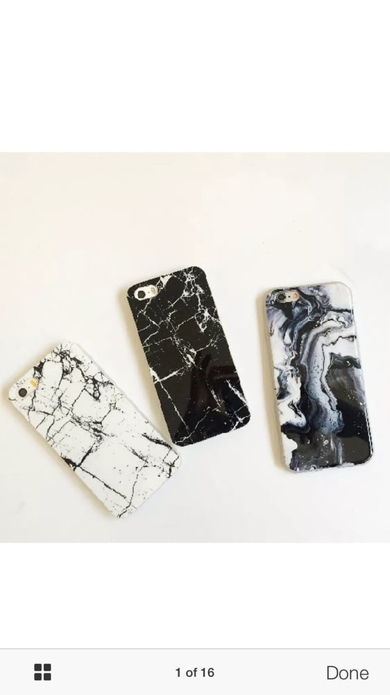 Image of Marble iPhone cases in 3 different designs