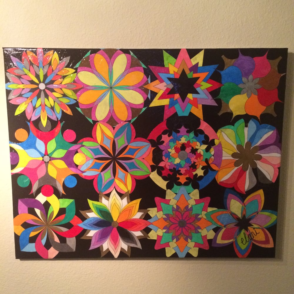 Image of Mandala Rainbow (Black)