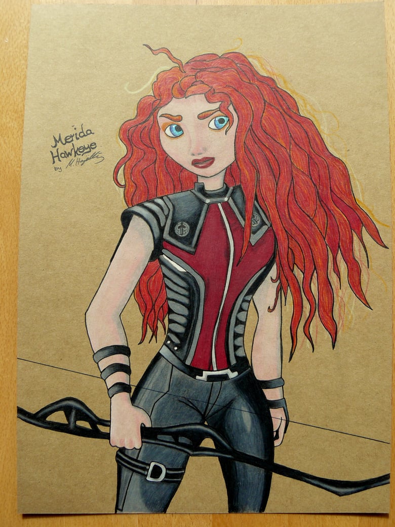 Image of Original Drawing of Merida Hawkeye
