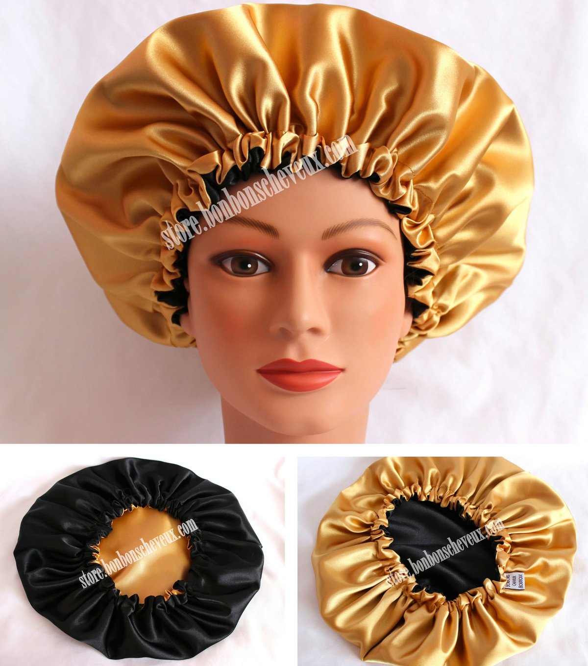 Image of Double-Lined Reversible Bonnets (Adult & Child) Solids