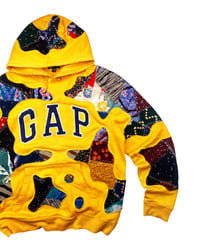 Image 4 of GAP Golden Batik Chaos Reworked Hoodie Size M