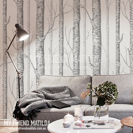 Birch Forest Wallpaper - peel and stick | Removable Wall Decals & Stickers  by My Friend Matilda