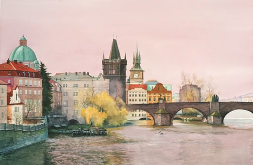 Image of "Prague on the River Charles" gicleé