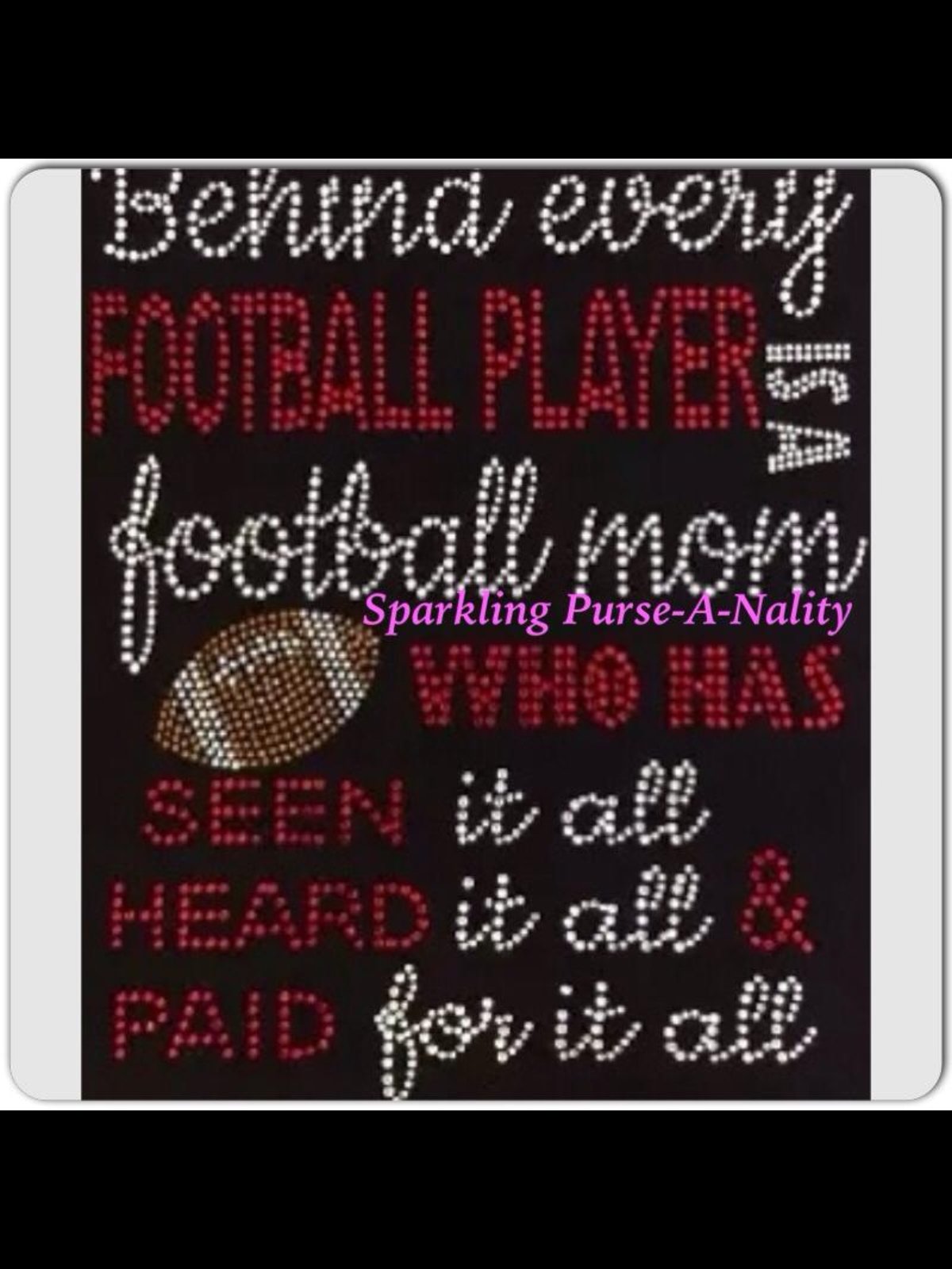 Image of "Sparkling" Football Mom (2 Different Designs)