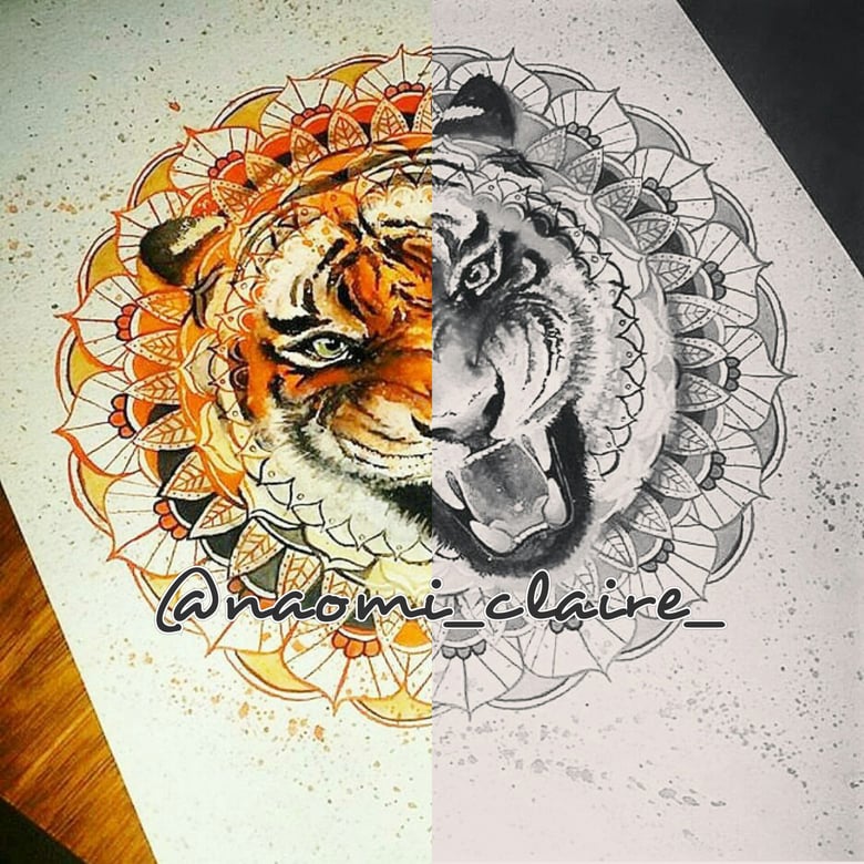 Image of Tiger Mandala Print