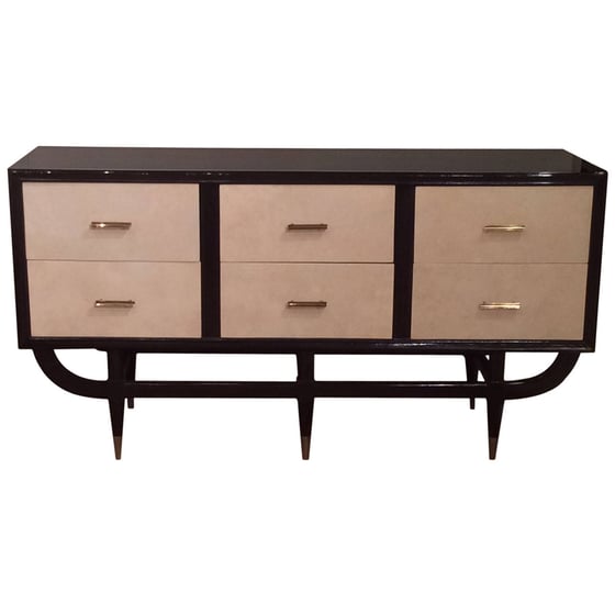 Image of Mid-Century Modern Credenza or Commode, Curved Frame, circa 1960
