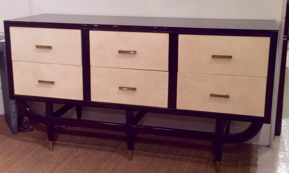 Image of Mid-Century Modern Credenza or Commode, Curved Frame, circa 1960