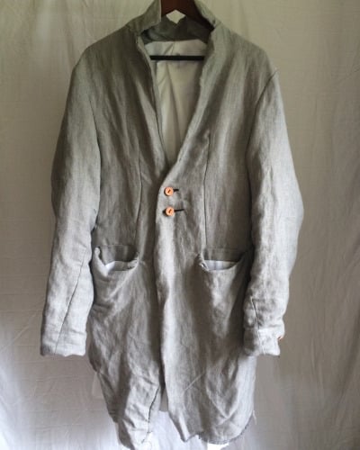 Image of Raw hem Sunday long coat (Made to order)