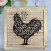 Chicken Charm wooden sign