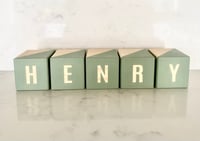 Image 3 of Personalised Name Blocks - Single Colour