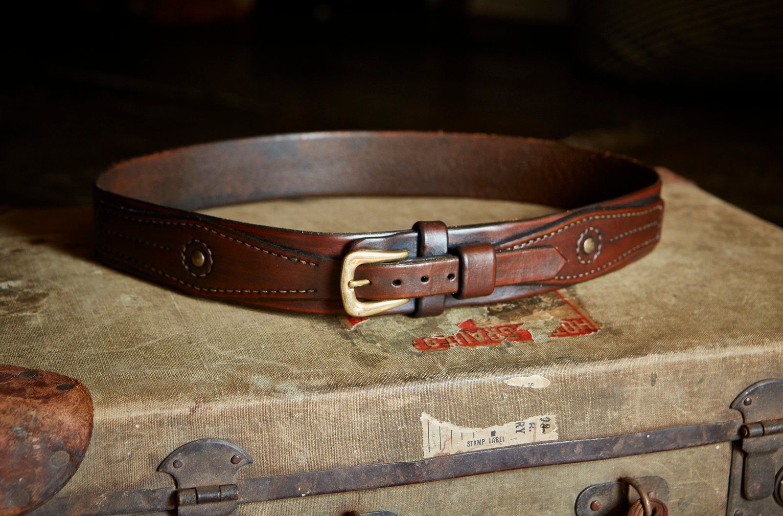 Hawkmoth Leather Co Handmade artisan luxury leather belts made