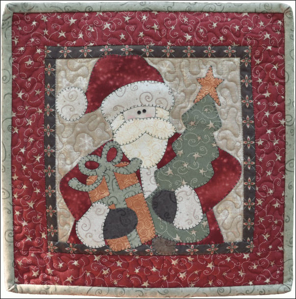 Image of December Santa Mini Quilt Pattern