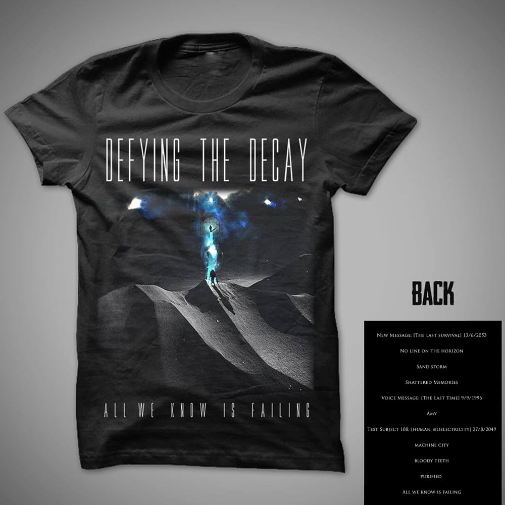 Image of All We Know Is Failing Album Cover T-Shirt (Black)