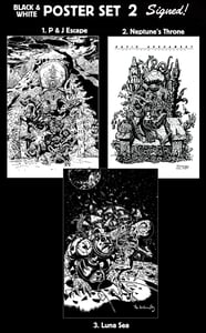 Image of Poster set 2 - (3) Black & White. SIGNED!