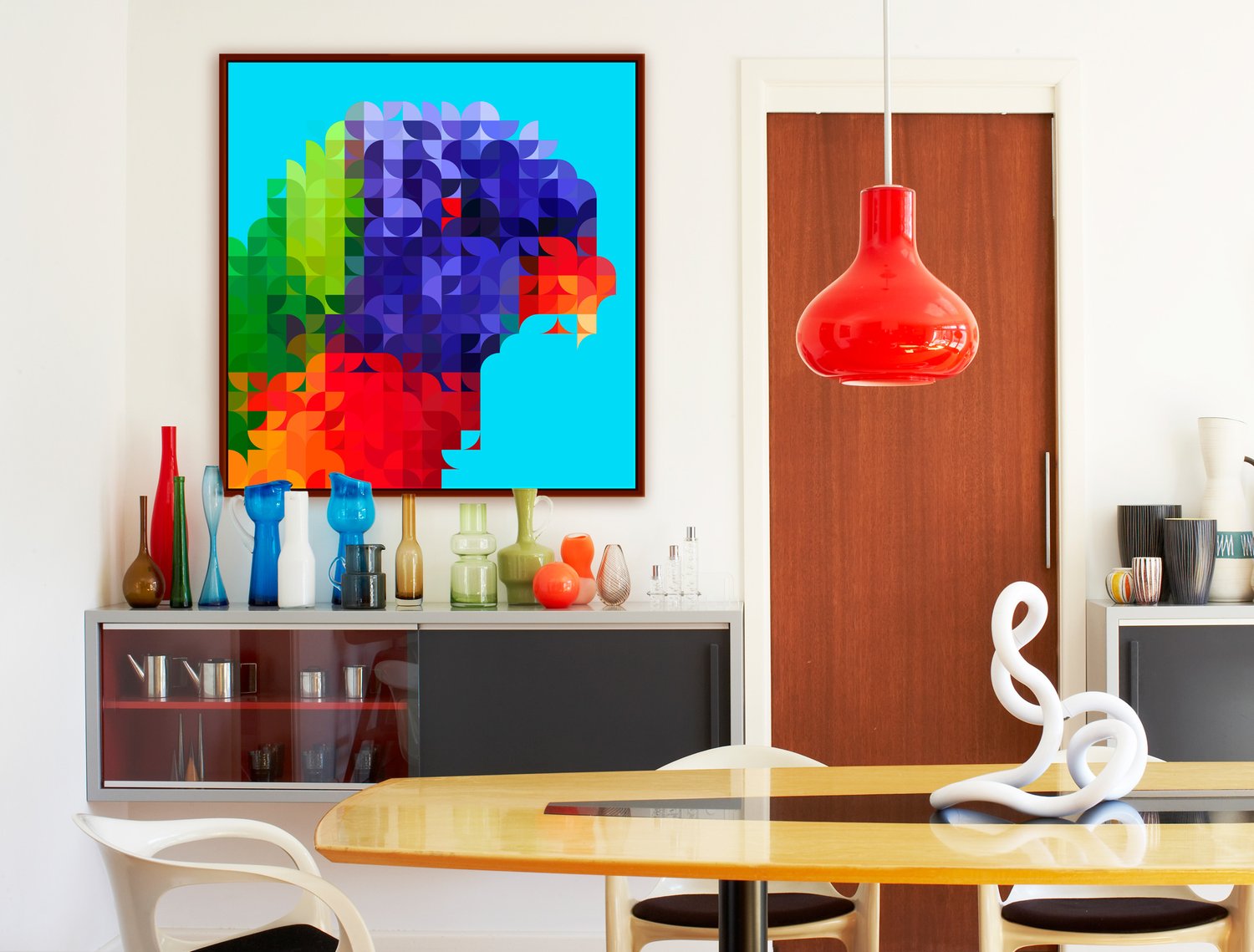 Image of Squint Abstract Print Rosella