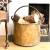 Large brass antique cauldron 