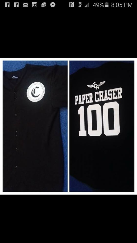 Image of Paper Chaser Baseball Jersey