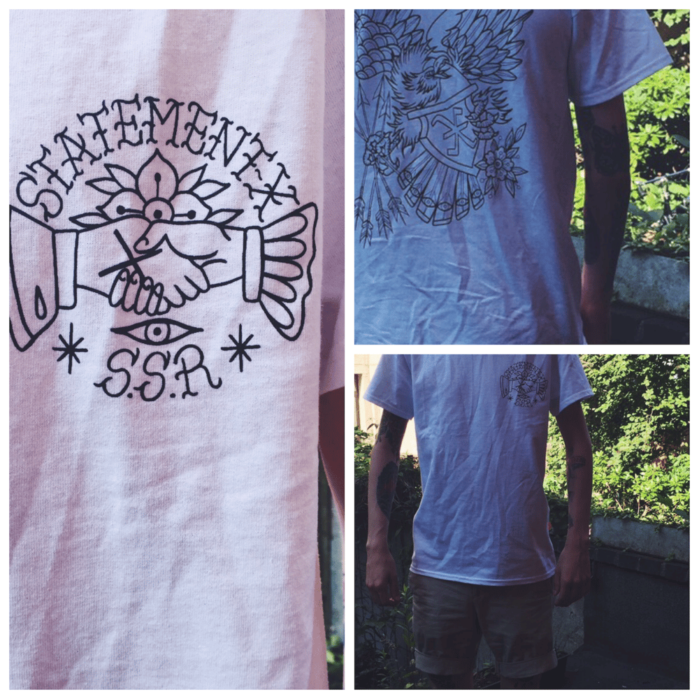 Image of T-SHIRT EAGLE DESIGN WHITE SSR