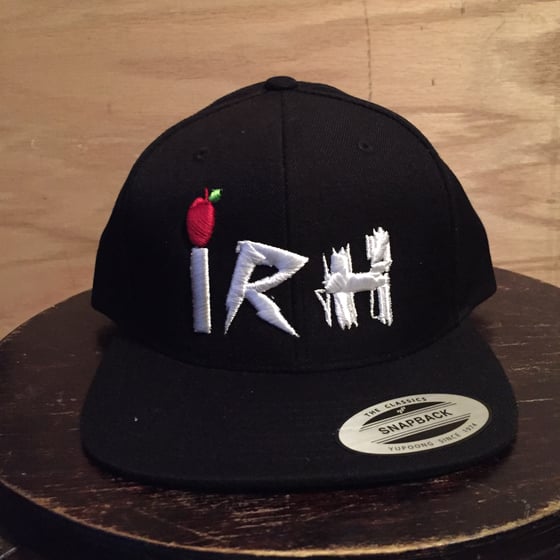 Image of Classic Black "IRH" 6 panel Snapback