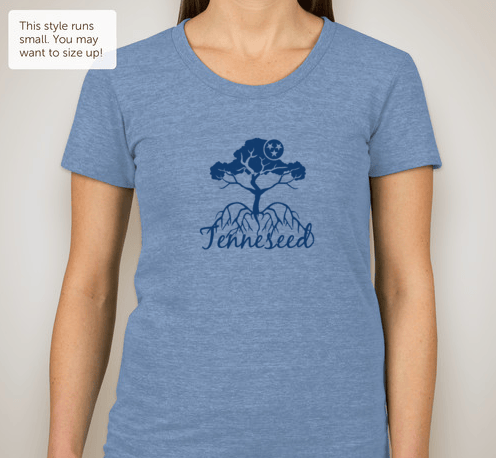 Image of Tenneseed Tree - Women's Blue Track Shirt