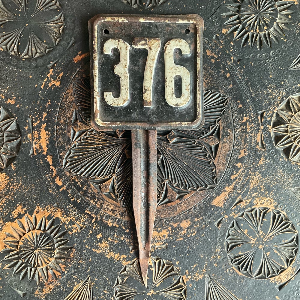 Image of Metal Number Plate 376