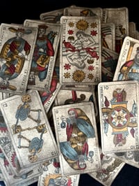 Image 8 of Superbe tarot piémontais d’Alessandro Viassone, début 1900, Italie, exemplaire tamponné