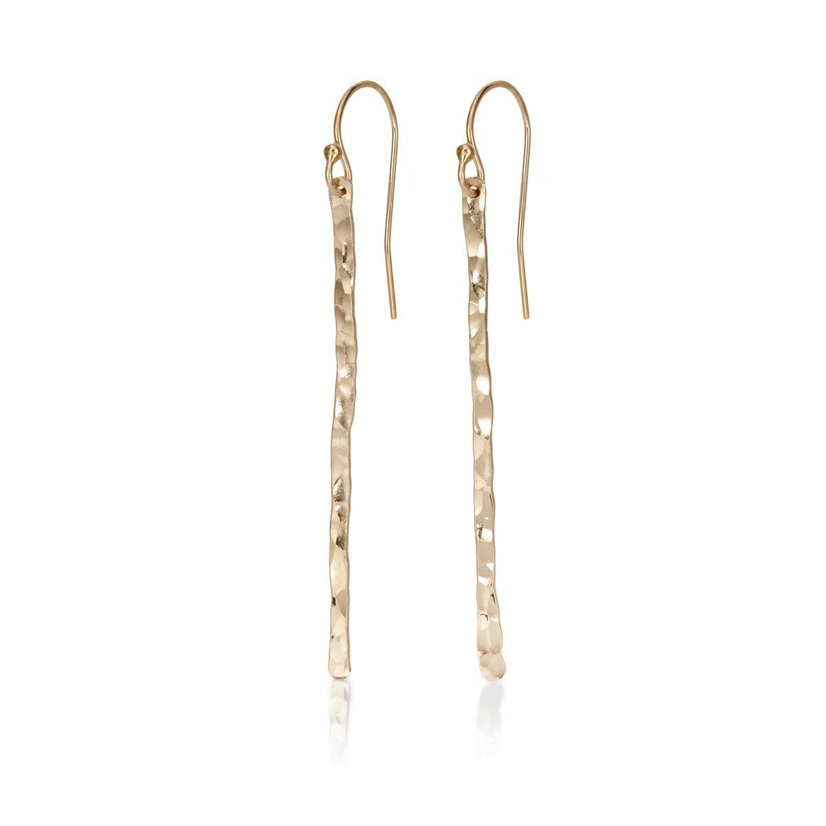 Image of Hammered Bar Earrings